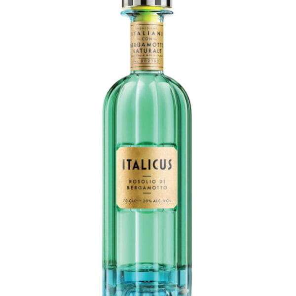 Prepoznatljiva tirkizna boca Italicus Rosolio Di Bergamotto likera