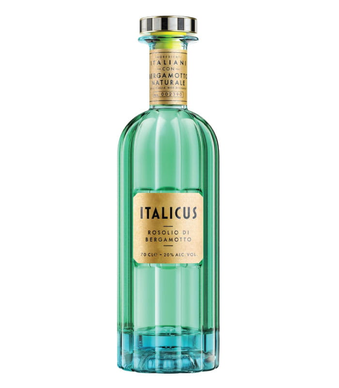 Prepoznatljiva tirkizna boca Italicus Rosolio Di Bergamotto likera