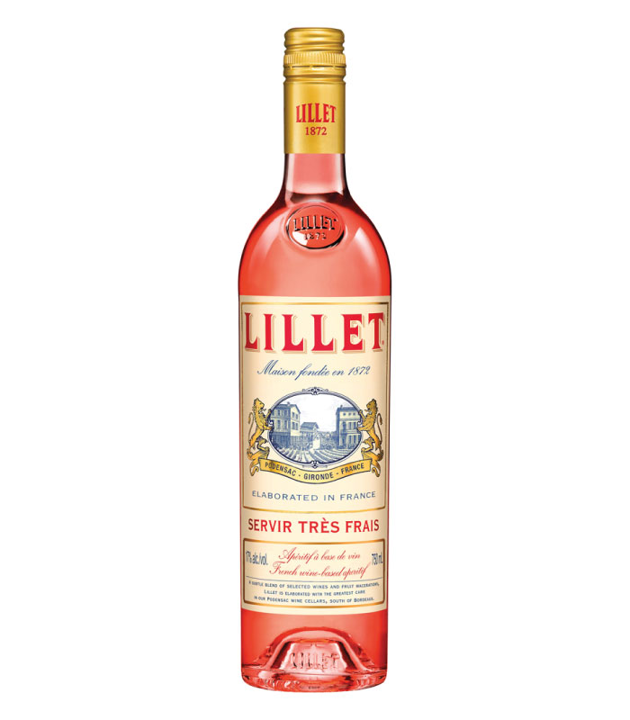 Boca Lillet Rose aperitiva pored čaše sa ledom i kriškom grejpfruta
