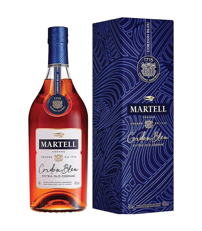 Kultna boca Martell Cordon Bleu sa plavom trakom i elegantnom kutijom