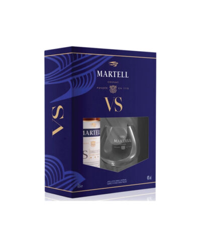 Martell VS gift box sa bocom konjaka i dvije staklene čaše