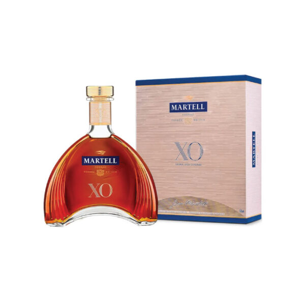 Luksuzna Martell XO boca u obliku luka sa zlatnim detaljima