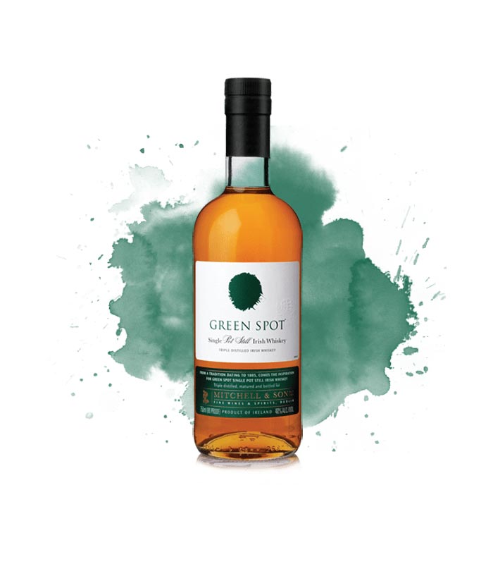 Boca Green Spot viskija sa tradicionalnom etiketom i zelenim pečatom